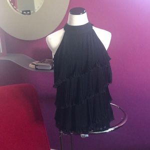 White House Black Market ruffled halter top.